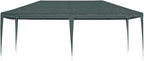 Large Party Tent with Steel Frame and Green Polyethylene Canopy, 13.1 x 19.7 ft Outdoor Shelter for Events and Gatherings, Water-Resistant and Durable, Easy Setup,