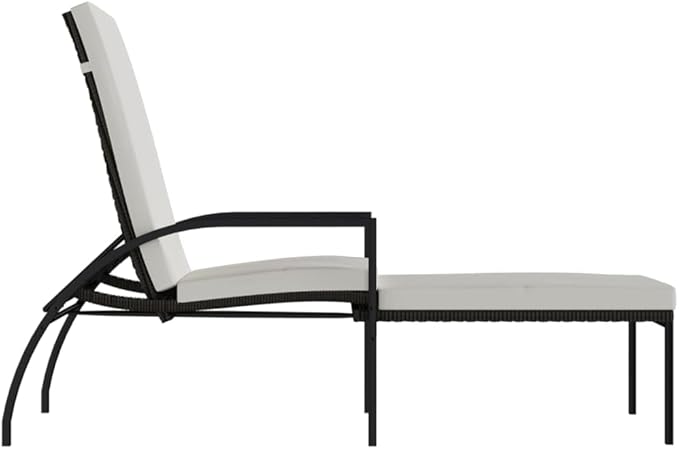 Outdoor Chairs Camping Chairs Beach Chair Patio Furniture Sun Lounger with Footrest PE Rattan Brown for Patio, Poolside, Beach,Camping
