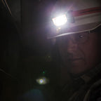 Klein Tools 56220 LED Light, Hard Hat Headlamp, Flood and Spot Light Tilts 45 Degrees, Anti-Slip Strap, for Work and Outdoor Hiking, Camping