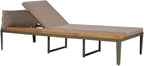 Outdoor Chairs Camping Chairs Patio Furniture Beach Chair Sun Lounger with Cushions Solid Acacia Wood Brown for Patio, Poolside