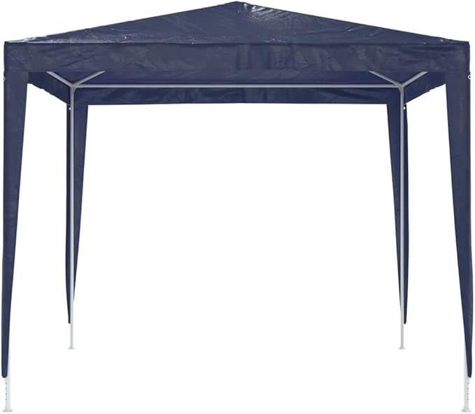 Large Outdoor Party Tent 25x25 ft, Blue Polyethylene with Iron Frame for Shade and Shelter, UV Resistant Water Resistant Materials, Easy Assembly for Events and Gatherings