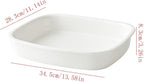 Camping Plates Serving Tray Large Tray Steak Plate White Ceramic Rectangular Baking Dish Bowl Home Baking Oven Dish Restaurant Tableware Decorative Plate