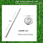15 Pack Outdoor Rv Rug Stakes, Stainless Steel Spira Patio Mats Stakes, Used for Fixing Rugs, Tents, Tarps, and RV Mats，Rv Camping Accessories for Outside,Camper Must Haves