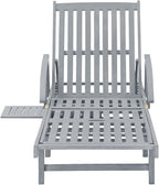 Zero Gravity Chair Camping chairPatio Sun Lounger with Cushion Solid Acacia WoodSuitable for Gardens, courtyards, and patios