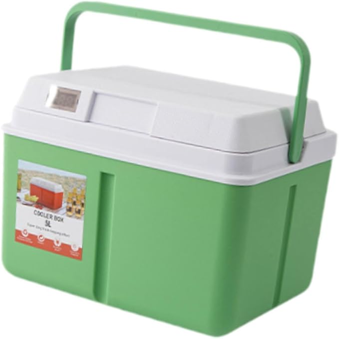 Cooler Box Ice Box 6L Personal with Handle for Freeze/Hot Food Ice Chest Small Insulated Box for Beach Camping Stall Outdoor