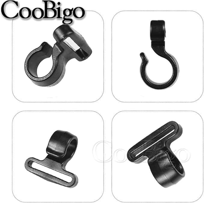 CooBigo 10pcs Plastic Snap Hooks 1"(25.5mm) Backpack Strap Buckles Hardware for Outdoor Camping 25mm Webbing Backpack Bag Strap Tent Garment DIY Parts Accessories