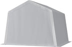 VEVOR Outdoor Storage Shed, 10 x 10 ft Portable Storage Tent with Roll-up Door & Vents, Waterproof Canopy Shed Shelter, Heavy Duty Frame, Patio Garage Carport for Motorcycle, Lawn Mower, Bike, Grey