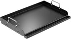 Updated 25" x 16" Cast Iron Griddle for Gas Grill, Nonstick Nanoceramic Stove Top Griddle for Gas Stove, Pre-Seasoned Flat Top Plate Insert for Outdoor Gas Grill, Camping, Tailgating, Parties