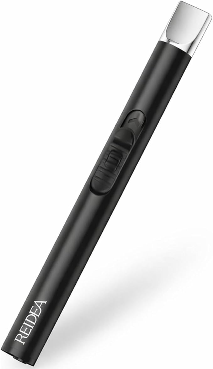 REIDEA Electric Lighter S4 Candle Lighter USB Rechargeable with Safety Switch, Flameless Portable Fast Heat Windproof Plasma Electronic Lighters, Perfect for Home Cooking BBQ Camping Stove Fireworks