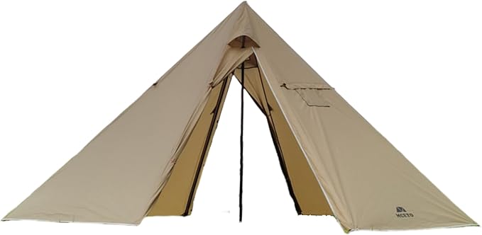 DANCHEL OUTDOOR Backpacking Hot Tent with Stove Jack, 4 Season Lightweight Tipi Tent for 2/4/6 Person Winter Camping Hunting, 10.5FT-16.4FT