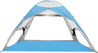 GeRRiT Family Tent Portable Outdoor Breathable 2-3 Person Camping Tent Fishing Hiking Picnic Blue Outdoor Tent