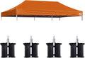 Eurmax USA 10x20 Pop Up Canopy Replacement Canopy Tent Top Cover, Instant Canopy Top Cover ONLY, Choose 30 Colors,Bonus 4PC Pack Weight Bag (10x20,Pumpkin Yellow)