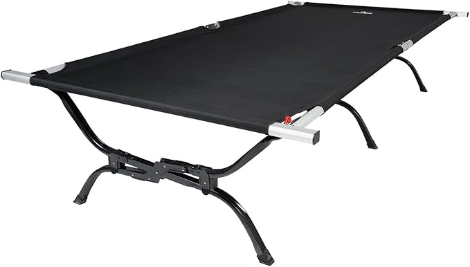 Teton Outfitter Camping Cot, Heavy-Duty Oversized Folding Cot for Adults, Comfortable Elevated Sleeping Bed, Easy Setup