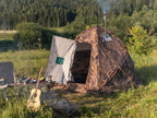 Rbm Outdoors Hot Tent with Stove Jack, Easy Setup 4 Season Winter Tents for Camping, Cold Weather Wall Double Layer Waterproof & Windproof Shelter