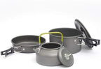 Cookware Camping Backpack Tableware Outdoor Cookware Pot Picnic Canteen Survival Hiking Military Boiler Frying Teapot Set Kettle