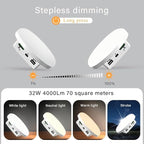 Camping Lights Tent Light 4500 Lumens 45W Rechargeable LED Lantern Magnetic Hanging, Portable USB Outdoor Canopy, Emergency Lights for Home, Lanterns for Power Outages, Ice Shanty Lights（White）