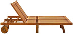2-Person Patio Sun Lounger with Cushions Solid Acacia Woodrecliner Patio Tanning Chair Camping chairsSuitable for Garden Courtyard