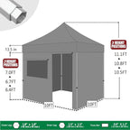 Eurmax USA Professional Pop up Canopy Wedding Party Tent Instant Outdoor Gazebo with Side Walls Aluminum Frame Commercial Grade Bonus Roller Bag(Red)
