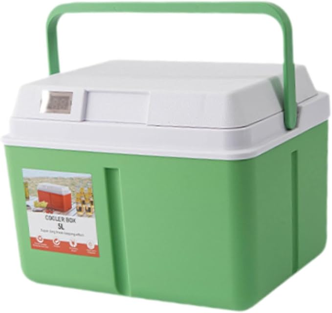Cooler Box Ice Box 6L Personal with Handle for Freeze/Hot Food Ice Chest Small Insulated Box for Beach Camping Stall Outdoor