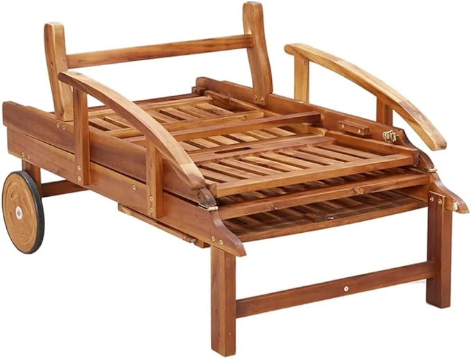 2 Piece Sunlounger Set with Table Solid Wood Acaciacamping Chairs Tanning Chair Patio Chairs Outdoor Lounge chairsSuitable for Gardens, courtyards