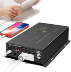 3000Watt Pure Sine Wave Power Inverter 12VDC to 120VAC 6000W Peak Built-in Soft Starter Dual AC Outlets 2× 2.4A USB Port &Hardwire Terminal Off-Grid Solar Converter RV Trucks (U5-300012)