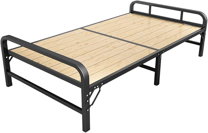 Camping Cot Bed Steel Frame Durable Sponge Rollaway Guest Bed Cot Fold Out Bed - Portable Folding Bed Frame with Thick Memory Foam Mattress Comfortable for Outdoor&Indoor