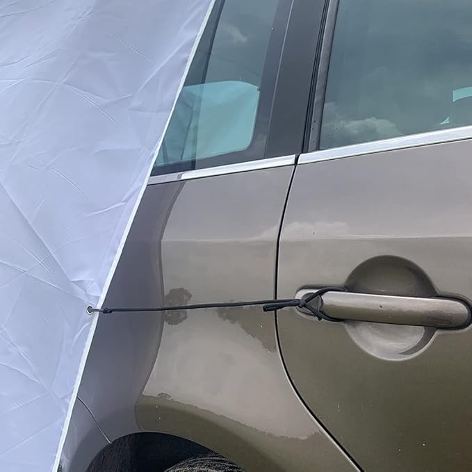 SUV Tailgate Shelter Tent Privacy Shelter Waterproof White Portable Changing Room for Biking Toilet Shower Sleeping Beach Swimming L:W:H:4.9ft:4.9ft: 7.5ft 6pcs Tent Pegs to fix