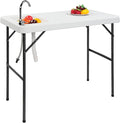 Portable Camping Folding Fish Cleaning Table with Sink & 360-Degree Rotatable Stainless Steel Faucet, Drainage Hose Included - Outdoor Fillet Table for Picnic, Beach & Patio