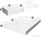 Milliard Trifold Mattress, Queen Size, 6 inch, Portable Foldable Mattress Queen with Memory Foam & Washable Cover, Tri-Folding Floor Bed, Camping, Fold Up Guest Bed, RV Travel, Sleepovers, 78" x 58"