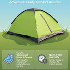 1-Person Dome Tent for Camping Waterproof Lightweight Portable Backpacking Orange/Blue/Army Green/Green