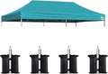 Eurmax USA 10x20 Pop Up Canopy Replacement Canopy Tent Top Cover, Instant Canopy Top Cover ONLY, Choose 30 Colors,Bonus 4PC Pack Weight Bag (10x20, Turquoise)