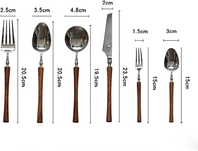 42 Piece Silverware Set Service for 7,Imitation Wooden Handle Steel Flatware Set Vintage Embossed Cutlery Utensil Set Home Kitchen Eating Tableware Set Include Fork Knife Spoon Set Dishwasher Safe