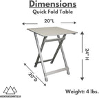 MOUNTAIN SUMMIT GEAR Quick-Fold Camping Table Made with Weather-Resistant Aluminum (Made by Caddis Sports)