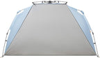 Easthills Outdoors Instant Shader Dark Shelter XL Beach Tent 99" Wide for 4-6 Person Sun Shelter UPF 50+ with Extended Zippered Porch Sky Blue