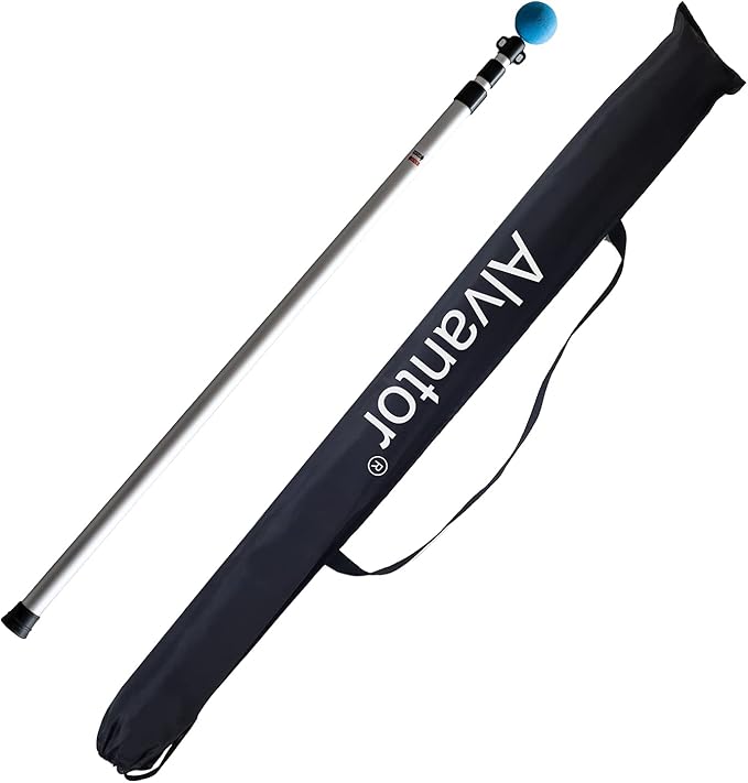Alvantor Aluminum Telescoping Tarp Poles Adjustable Rods and Round Pad for Alvantor Screen House & Bubble Tent & Vendor Booth