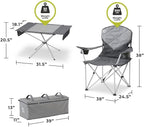 CORE 4 Person Instant Cabin Tent Camping Set | Includes 1 Pop Up Tent with 60 Second Setup, 1 Outdoor Table & 2 Camp Chairs | Perfect for Family Car Camping with Included Carry Bag