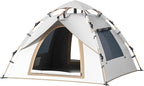 1/2/3 Person Camping Tent, Easy Setup Waterproof Family Dome Tent for Camping, Portable Beach Canopy Tent, Backpacking Tent for Outdoor Camping, Hiking (Color : /Beige, Size : 3 Person)