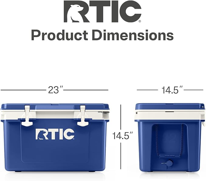 RTIC Ultra-Light 32 Quart Hard Cooler Insulated Portable Ice Chest Box for Drink, Beverage, Beach, Camping, Picnic, Fishing, Boat, Barbecue, 30% Lighter Than Rotomolded Coolers