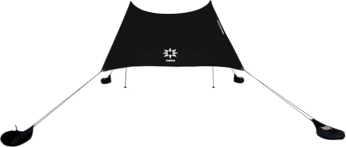 Neso Grande Portable Beach Tent Sun Shelter - Lightweight Beach Shade Canopy - Easy Setup for Family Outings - Patented Reinforced Corners - UPF 50+ Sun Protection - 7ft Tall, 9 x 9ft
