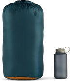 Kelty Wayback Flannel Lined Sleeping Bag, Built in Blanket, Traditional Rectangle Shape, Organic Flannel Cotton Liner, Dual Locking Slide Zips