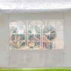 10'x30' White Outdoor Gazebo Canopy Tent Canopy Wedding Party Tent Waterproof Camping Gazebo BBQ Shelter Pavilion 8 Removable Walls -8