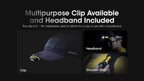 Nitecore NU11 Clip-On Cap Light and Headlamp, 150 Lumen Bright, USB-C Rechargeable, 90 Degree Adjustable for Fishing Camping and Work with Hands-Free Motion Sensor, White and Red LEDs and Sticker