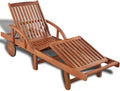 Sun Lounger Solid Acacia Woodcamping Chairs Tanning Chair Recliner Patio Suitable for Garden Courtyard
