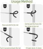 Outdoor Lighting Hooks for Camping Tent lamp Hanger, Bird feeders, Garden Lights, trinkets ; Sturdy Pole Hook for Tent Light, Garden lightings, 3 Big Camping Lantern Hooks