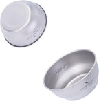 iBasingo Titanium Bowls Plates Set Single-Walled Rice Salad Mixing Bowls Dishes Ultralight Camping Dinnerware Outdoor Indoor Tableware Kitchen Utensils with Carry Bag Ti1110T