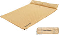 Naturehike Camping Sleeping Pad, Ultralight Camping Mat 2 Person with Pillow, Fast Inflating, Memory Foam Sleeping Pad for Hiking, RV Camping, Yellow