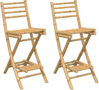 Outdoor Bar Stool Natural Bamboo Standard Outdoor Bar Stool Size Garden Furniture Patio Seating Camping Chair for Deck Patio