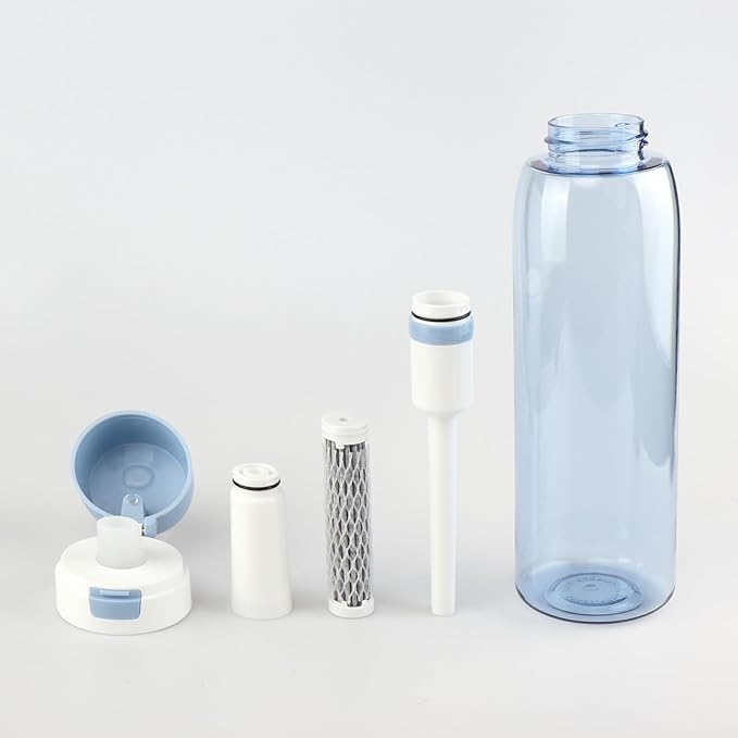 Water Bottle with Filter, 32 oz, BPA Free, Leak Proof