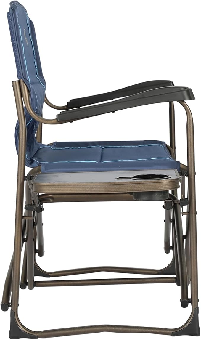 Timber Ridge Double Camping Chair Foldable Loveseat Directors Chairs, Oversized Double Folding Camping Chairs with 2 Side Tables, 2 Person Lawn Chair, Heavy Duty Support 600 LBS for Outdoor, Blue