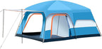 Luxury Tent Room for Camping 4-12 Person Waterproof Large Family Tent with 2 Bedroom and 1 Living Room Design